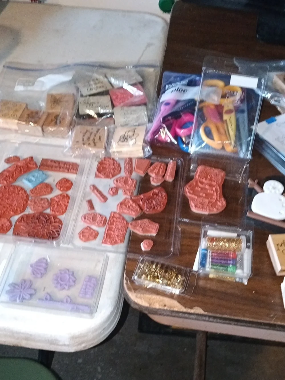 Craft Holiday Stamp and Embellishment Set - Red, Purple, Gold